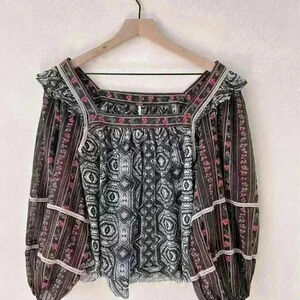 Free people Mostly Meadow Blouse‎ Size S
